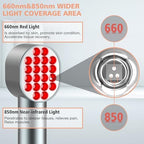 Red Light Therapy with Timing and 4 Modes, High Power 660/850nm Handheld Near-Infrared ＆ Red Light Therapy for Face Body, Portable Light Therapy Wand for Pain Relief of Muscles Joints Knee, 20 LEDs