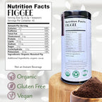 FigBrew Organic Roasted Cacao and Fig Coffee Alternative - Low Acid, Caffeine-Free, Gluten-Free, Vegan, Keto-Friendly Pure Blend - Natural Daily Energy Boost, 40 Cup Tin