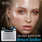 Ardell Individual False Eye Lashes - Medium Brown, Lightweight, Natural Look DIY Lash Clusters Eyelash Extensions, 4 Pack