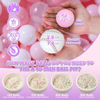 GOGOSO Ball Pit Balls for Toddler, Baby Plastic Playballs Kids Soft Pastel Pelotas Non-Toxic BPA-Free 2pink+White+Clear 500 Balls