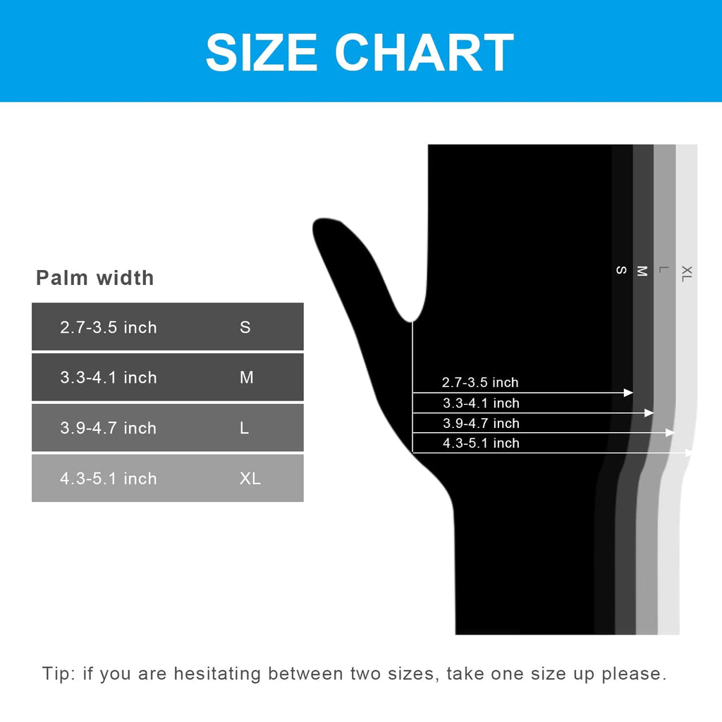 FINITEX Black Nitrile Disposable Medical Exam Gloves - Case of 1000 PCS 6mil Glove Powder-Free Latex-Free Gloves (X-Large)