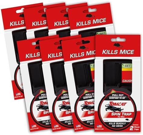 Tomcat Spin Trap for Mice, Kills Mice Quickly, No Mess, 16 Traps