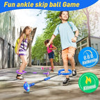 Skip Ball for Kids, Ankle Skip Ball Toy with Counter, Timer and Cal Calculator, Boys Birthday Gifts for Age 6 7 8 9 10+, Rechargeable Colorful Flash Wheel Skip Ball for Boys, Indoor Outdoor Toys