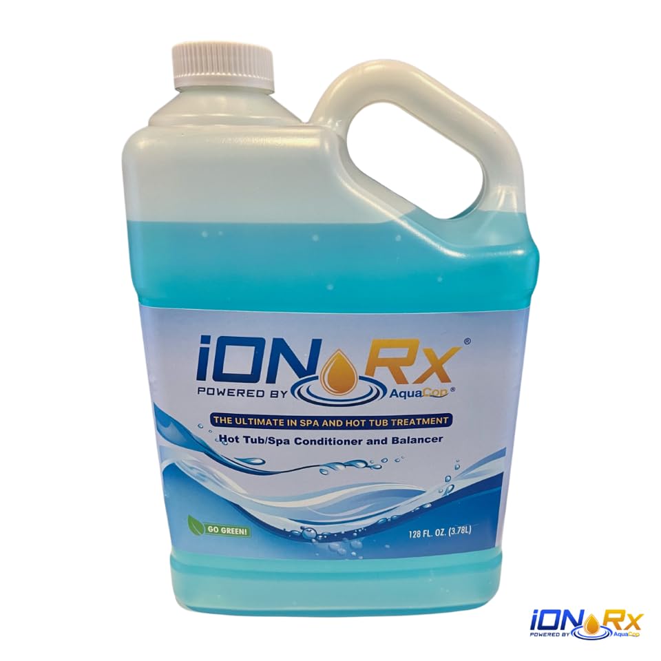 iONRx Hot Tub Chemicals & Spa Patented Copper Ion Solution - Crystal Clear Water Treatment, All-in-One Balancer & Conditioner, Sensitive Skin Safe