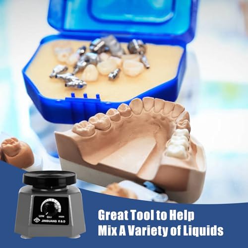 Dental Vibrating Plate, Smooth and Reliable Vibrating Table, High Power Dental Vibrator 4", Small Size Round Plaster Oscillator, Non-Slip Lab Vibrator