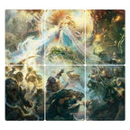 Magic The Gathering The Lord of The Rings: Tales of Middle-Earth Scene Box - The Might of Galadriel (6 Scene Cards, 6 Art Cards, 3 Set Boosters + Display Easel)