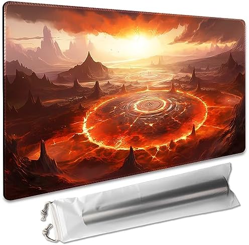 Premium Board Game 24x14in MTG Playmat Compatible for OCG CCG RPG TCG Playmat (Abyss Summon)