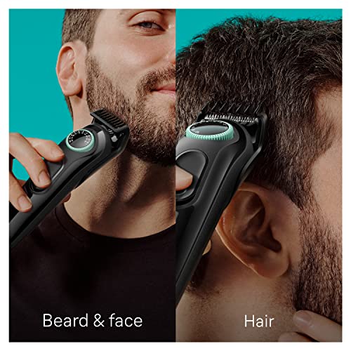 Braun All-In-One Style Kit Series 3 3450, 5-in-1 Trimmer for Men with Beard Trimmer, Ear & Nose Trimmer, Hair Clippers & More, Ultra-Sharp Blade, 40 Length Settings and Washable