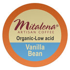 Mitalena Vanilla Bean Low Acid Coffee Pods - Medium Roast Flavored Coffee for Keurig K-cup Brewer - Avoid Heartburn and Acid Reflux - 12 cups