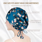 OLESILK Silk Bonnet for Sleeping Women: 100% Mulberry 22 Momme Silk, Adjustable Fit for Night Hair Care, No Frizz for Curls, Royalblue