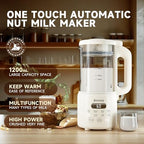 Nut Milk Maker,8 in 1 New Upgrade Soy Milk Maker Automatic for Almond,Oat,Plant-Based Milk and Non-Dairy Beverages,42oz Almond Milk Maker Machine with Delay Start/Self Clean/Boil Water