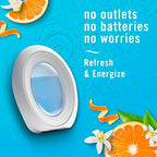 Febreze Small Spaces Air Freshener, Odor-Fighting, Plug In Alternative, Air Fresheners for Home and Bathroom and Kitchen, Closet Air Fresheners, Refresh & Energize Scent, 4 Count
