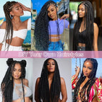 Human Braiding Hair for Boho Braids 22 Inch 2 Bundles 100g Deep Wave Bulk Hair 12A Virgin Curly for Knotless Braids (Natural Color)