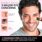 VELAMO ADVANCED Retinol Eye Stick: Retinol Eye Cream for Dark Circles and Puffiness with 1% Bakuchiol and Caffeine - Visibly Reduces Fine Lines Wrinkles Under Eye Bags with Upgraded Formula 0.1 OZ/3g