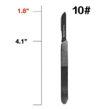MedHelp Pack of 21 Surgical Blades #10 with Stainless Steel Scalpel Handle - High Carbon Steel Sterile Dermaplane Blades, Dermaplaning Tool for Face, Podiatry, Crafts