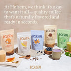 Chocolate Peanut Butter Instant Oat Milk Latte by Holsem Coffee, Organic Ingredients, Premium Coffee, Non-GMO, Vegan, Gluten Free, 5 Servings