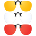 VIEWBETTER 3 Pack Clip On Blue Light Blocking Glasses for Eyes Strain/Light-Sensitive Flip Up Computer Gaming Glasses BL1008