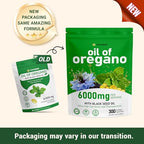 vivcmin Oregano Oil, 300 Softgels, 6000mg Oil of Oregano with Black Seed Oil for Immune & Digestive Support, aceite de Oregano with High Carvacrol & Thymoquinone, Non-GMO | 150 Days Supply