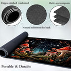 for MTG Game Playmat, for Magic TCG Rubber Play mat,Tabletop Card Playmats with Smooth Surface,Trading Card Inked Game Mat,Battle Game,Forest Musnroom
