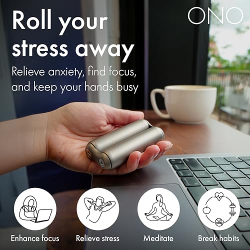 ONO Roller - Handheld Fidget Toy for Adults | Help Relieve Stress, Anxiety, Tension | Promotes Focus, Clarity | Compact, Portable Design | Full Size Titanium