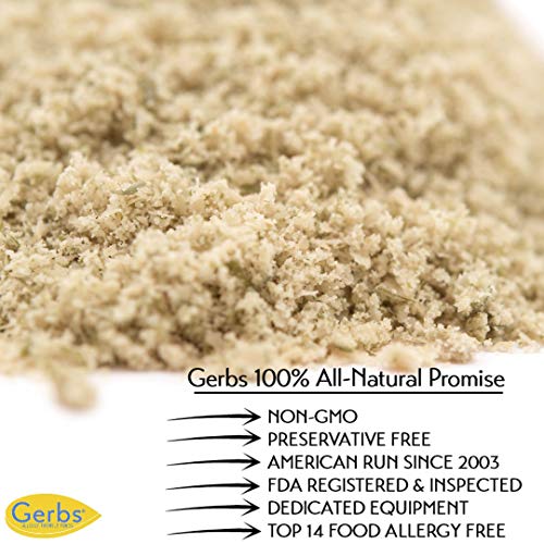 Gerbs Ground Pumpkin Seed Meal, 2 LBS - Top 14 Food Allergy Free & NON GMO - Vegan & Keto Safe – Cold Milled Full Oil Seed Protein Powder