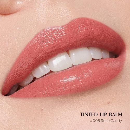 KYDA 2 Colors Tinted Lip Balm, Hydrating Sheer Formula Lip Balm, Natural Glossy Finish, Moisturizing Lip Care Balm for Dry Lips, Black Candy +Rose Candy