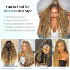 Human Braiding Hair for Boho Braids Human Hair Braiding Hair 100g 24 Inch Curly Boho Hair for Braiding Knotless Water Wave Bulk Human Hair for Braiding 2 Bundles/Pack Honey Blonde Human Hair Bulk