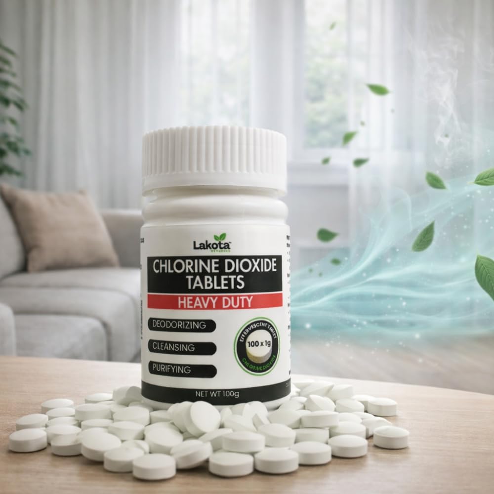 CLO2-ODOR Chlorine Dioxide Tablets - 500 x 1g (1.1 Pound) Best Value! Heavy Duty Chlorine Dioxide Odor Removal for Homes, Rooms, Cars, Trucks, Rvs, Vehicles, Buildings and More!