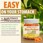 Bee Pollen Organic 1000mg, w/Propolis, Royal Jelly, Sugar Free Bee Pollen Gummies Rich in B-Vitamin, Antioxidants, Amino Acids, Bee Pollen Supplement for Energy, Skin & Immune (1 Pack)