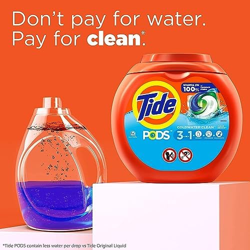 Tide Pods Laundry Detergent, Clean Breeze, 57 Pacs Capsules, 46 Ounce