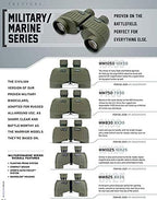 Steiner Military-Marine Series Binoculars, Lightweight Tactical Precision Optics for Any Situation, Waterproof, Green, 10x50