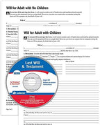 Adams Last Will and Testament, Forms and Instructions, Downloadable Product Details on Packaging, USA Only (LF235) 11x"8.5"x0.13"