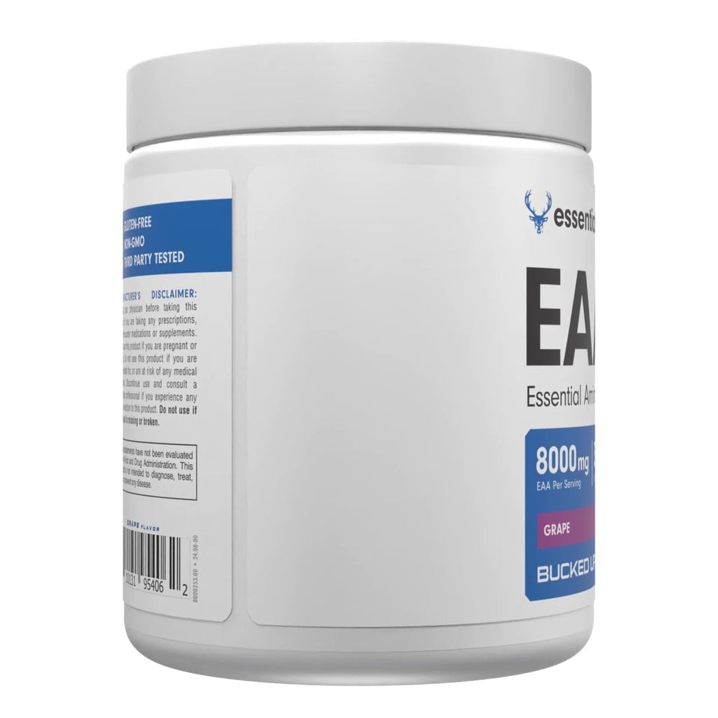 Bucked Up Essential Amino Acids - EAA Powder - Easy Mix, Non Clumping Formula - for Pre/Intra Workout - Grape Flavor - 30 Servings - 11.6 oz