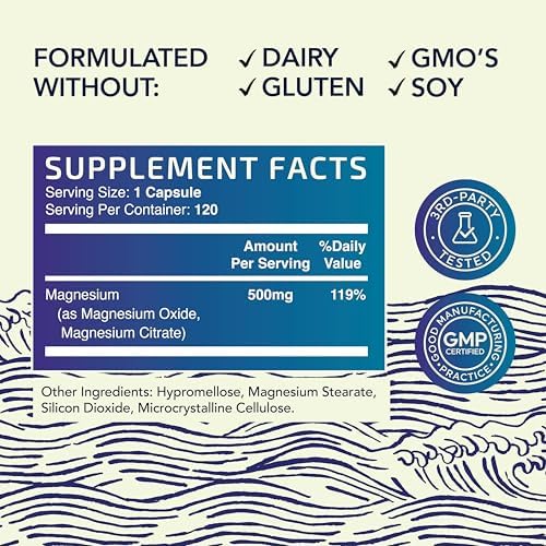 Magnesium Lotion and Magnesium Citrate Supplement | Full Body Magnesium Support for Body and Mind with 8 Fl Oz Topical Magnesium Plus 2 Month Supply Magnesium Complex Pills