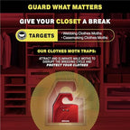 Catchmaster Premium Clothes Moth Traps, XL Sticky Odorless Glue Traps 6PK, Pheromone Attractant, for Closets Wardrobes Cabinet Drawers & Carpet, PheroGuard Technology, Attract Trap and Eliminate Moths