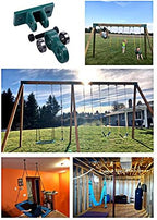 Heavy Duty White Metal Color Swing Hangers Screws Bolts Included Over 5000 lb Capacity Playground Porch Yoga Seat Trapeze Wooden Sets Indoor Outdoor (4 Pack)