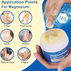 Magnesium Cream for Sleep,Magnesium Lotion,Magnesium Oil,Magnesium Cream for Feet,Magnesium Butter,Soothes Muscle Tension,Relaxation,3.17oz