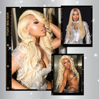 26 Inch 613 13x6 Lace Front Wig Human Hair Blonde Wig Human Hair 200 Density Blonde Lace Front Wigs Human Hair Pre Plucked 613 Body Wave Human Hair Wig 613 HD Lace Frontal Wigs Human Hair