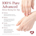 Physician Formulated Silicone Scar Sheets - Advanced Crosspolymer Medical Grade Silicone Scar Tape for Surgery, C Section, Keloids & Hypertrophic Scars - Silicone Tape For Scars - Scar Patches