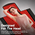 New Double Pulses Red Light Therapy Mat for Full Body Pain Relief, Equipped with 1370 Dual-Wavelength Red Light Therapy and Infrared LED Beads 71.4 * 33.0 Inch, 5 Level Regulation (Black)
