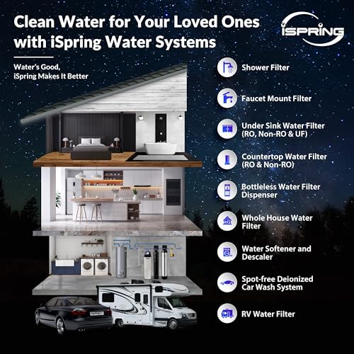 iSpring Whole House Water Filter System, Reduces Iron, Manganese, Chlorine, Sediment, Taste, and Odor, 3-Stage Iron Filter Whole House, Model: WGB32BM
