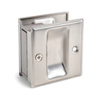 HOMOTEK 4 Pack Privacy Pocket Door Pull Without Switch Plate - Replace Old Or Damaged Passage Sliding Door Pull No Lock Quickly and Easily, 2-3/4”x2-1/2”, for 1-3/8” Thickness Door, Brushed Nickel