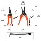 Zenport Q91 Ultra Twig and Hoof Trimming Shears, 7.25-Inch, Orange
