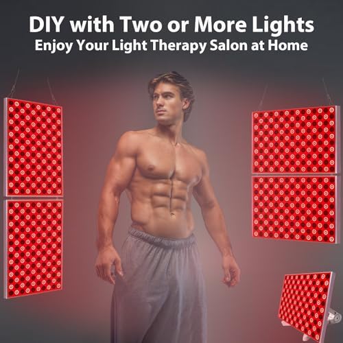 Red Light Therapy Lamp, Red Light Therapy for Body, Infrared Light Therapy Panel for Face with Stand, 660nm Red and 850nm Near Infrared LED Red Light Therapy Device at Home for Face and Body (2 Pack)