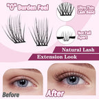 Lash Clusters 10-18mm Mix D Curl Eye Lashes Wispy Lash Clusters False Eyelash Clusters DIY Eyelash Extensions Individual Cluster Lashes (U14 Lashes Only)