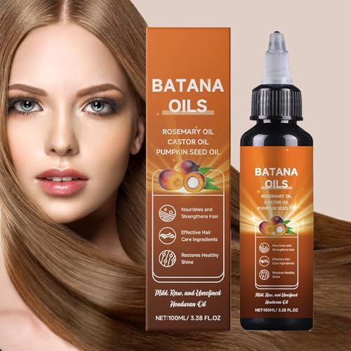 Batana Oil for Hair Growth, 4-in-1 Liquid Batana Oil, with Rosemary, Castor, Pumpkin Seed Oil, Nourishes, Organic Hair Oil for All Hair Types (2PCS)