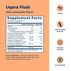 Uqora Flush - Urinary Tract* with D-Mannose, Vitamin C, Vitamin B6, Potassium, Magnesium & Calcium - Gluten-Free & Vegan - Pink Lemonade Flavor - 10 Packets (1 Pack)
