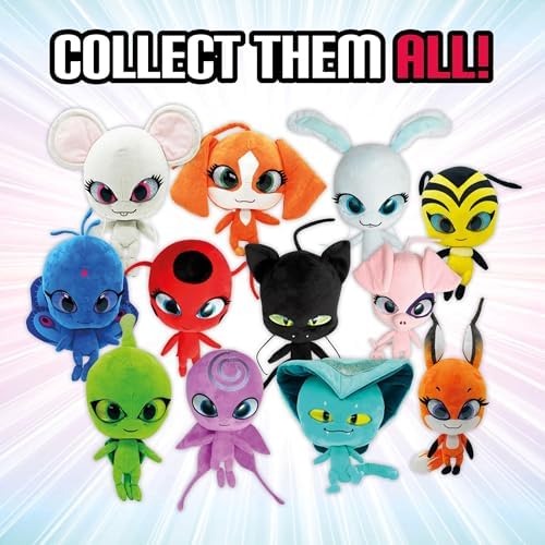 Miraculous Ladybug Super Soft Stuffed Toy with Resin Eyes, High Glitter and Gloss, and Detailed Stitching Finishes