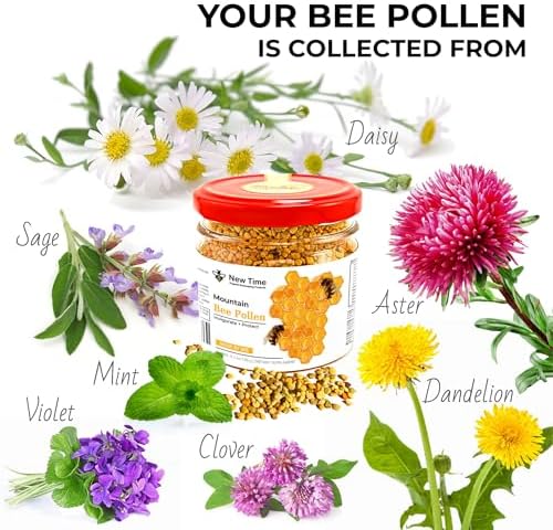 Bee Pollen Granules for Women - Organic Dietary Supplement - Morning Energy Boost 120g (4.2oz)