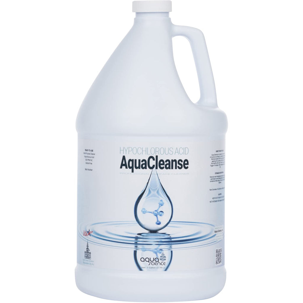 AquaCleanse Hypochlorous Acid 500PPM All-Purpose Cleaner Spray (1 Gallon) – 3X Stronger Than Standard HOCL – Pet & Family Safe, Non-Toxic Surface Cleaner & Odor Remover - No Harsh Chemicals – USA Made